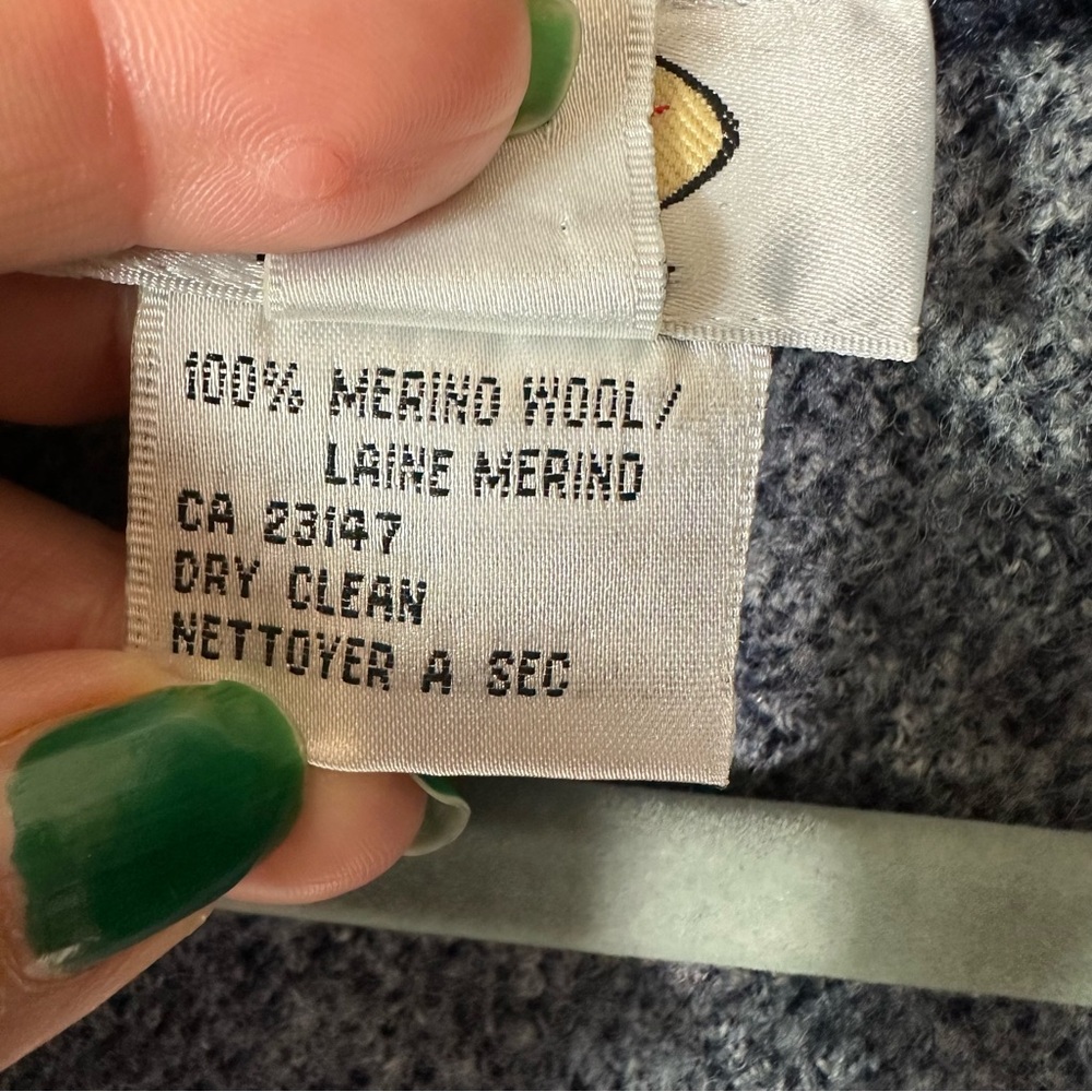 Talbots Navy And Light Blue Patchwork Bomber Jack… - image 4